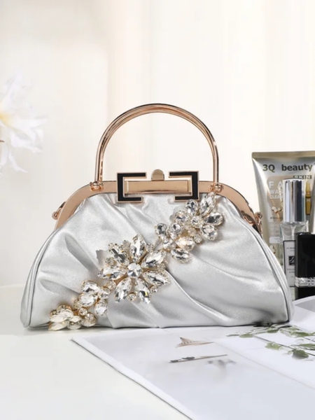 Sac à main argenté