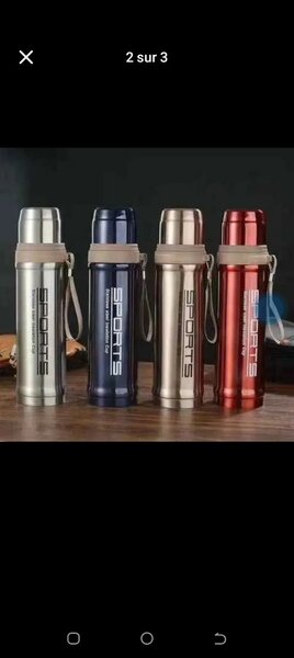Bouteille Thermos Sport en Acier Inoxydable