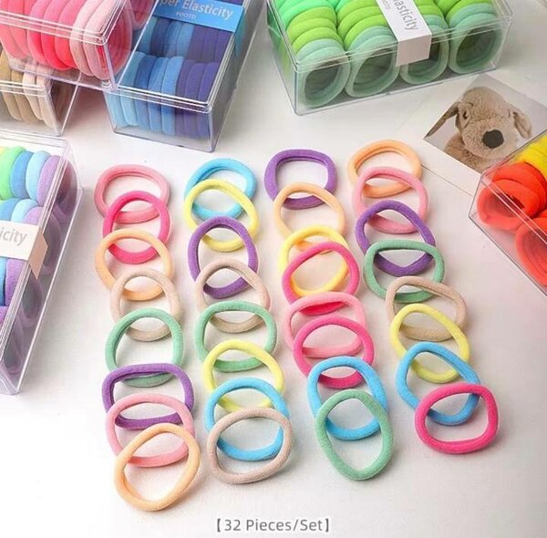 Élastiques cheveux colorés