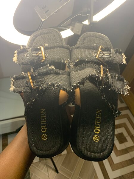 Sandales en jean boho style