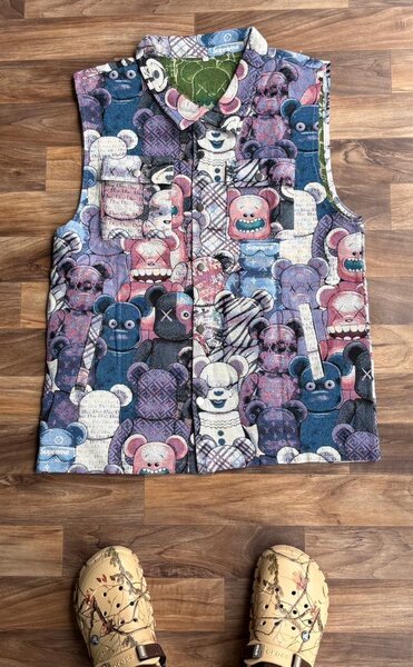 Gilet réversible imprimé tendance