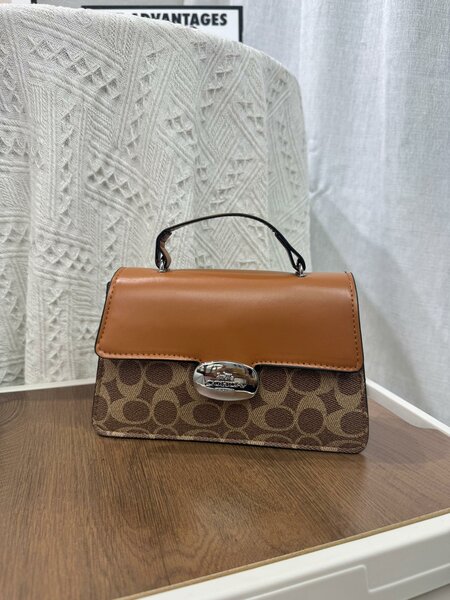 Sac à main Coach en cuir marron