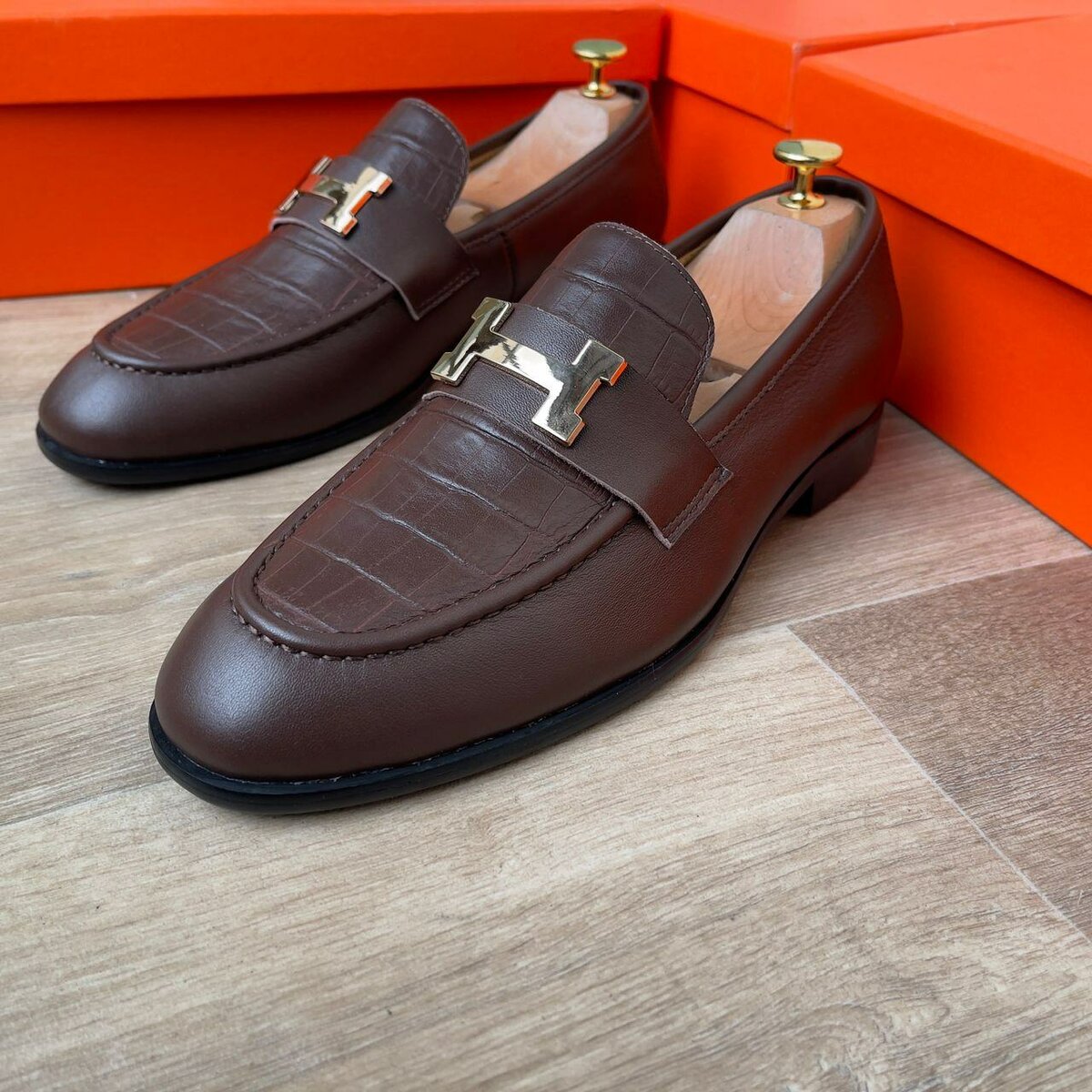 Mocassins élégants en cuir