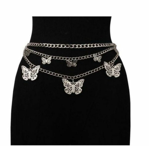 Ceinture chaîne papillons élégante