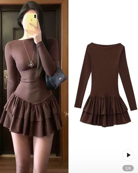 Robe élégante à volants