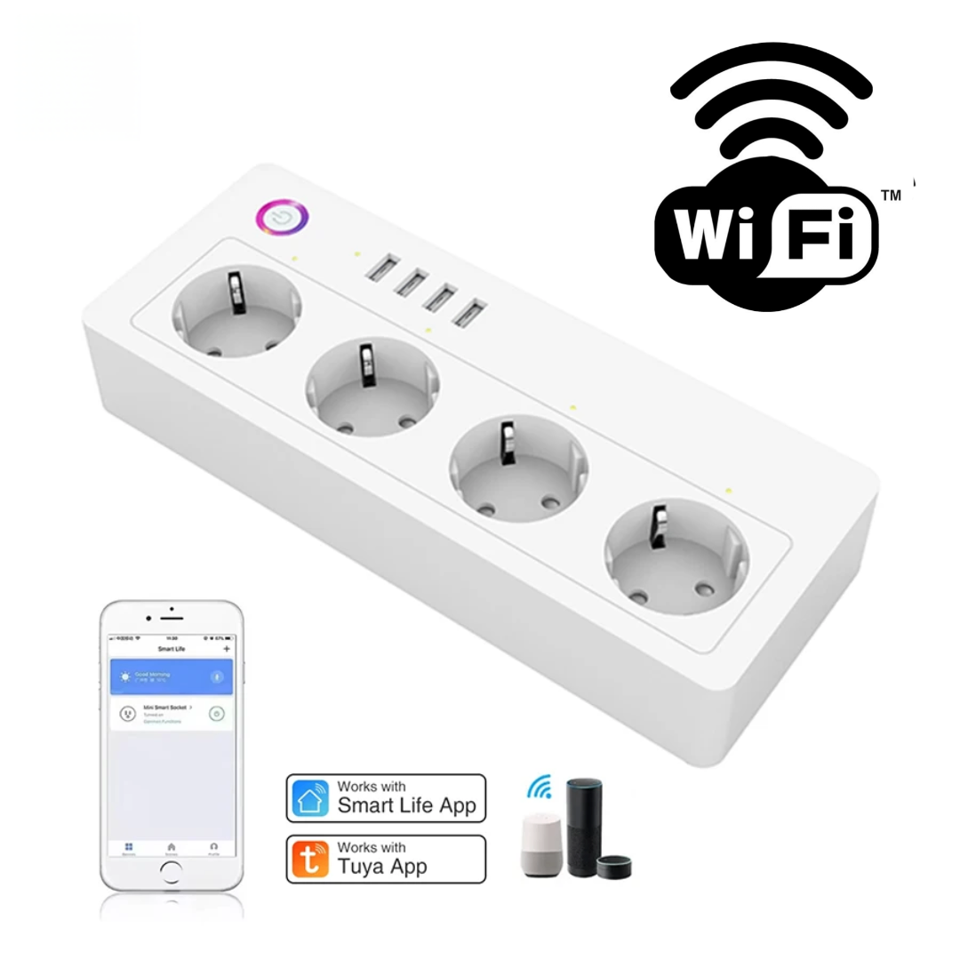 Prise intelligente WiFi 3 port