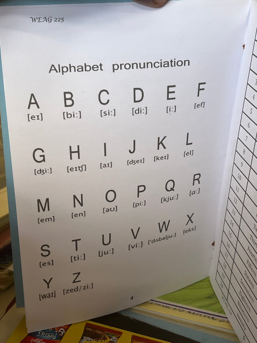 Cahier d'anglais pour enfants