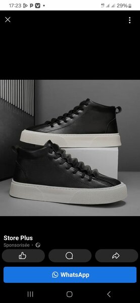 Baskets tendance en cuir pour hommes