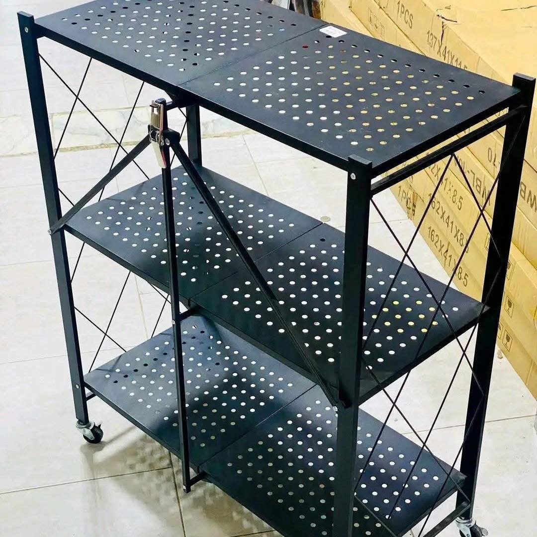 Étagère métallique pliable - 3 niveaux