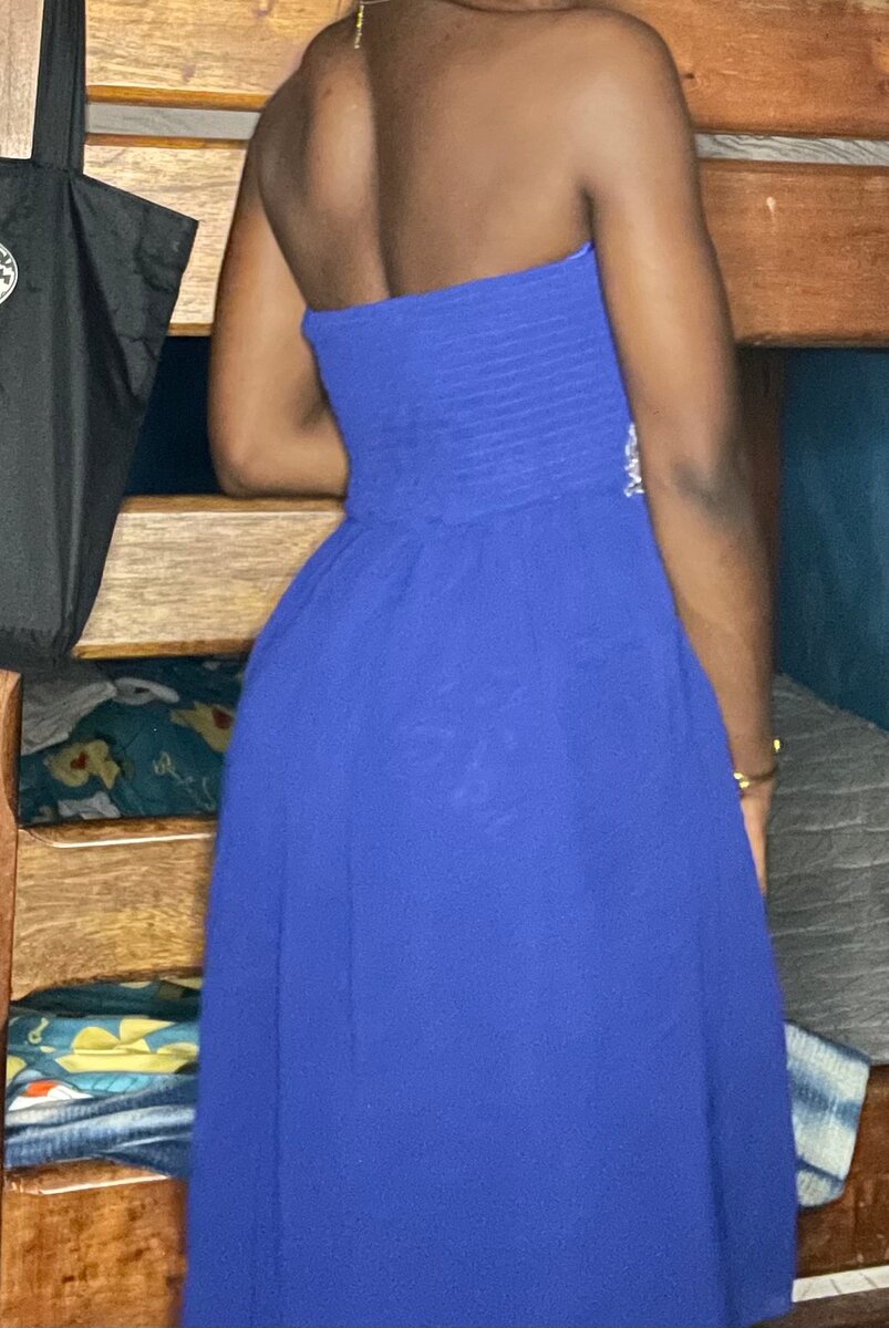 Robe Bustier Bleue Éclatante