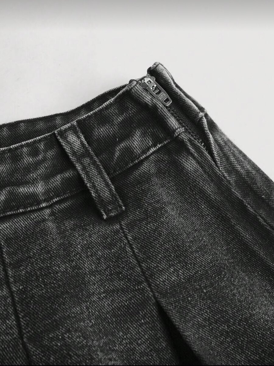 Jupe plissée en denim