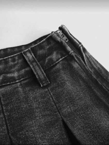 Jupe plissée en denim