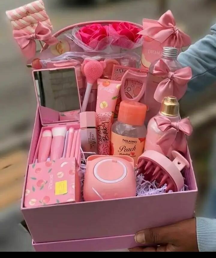 Cadeau pour fille avec des produits de beauté