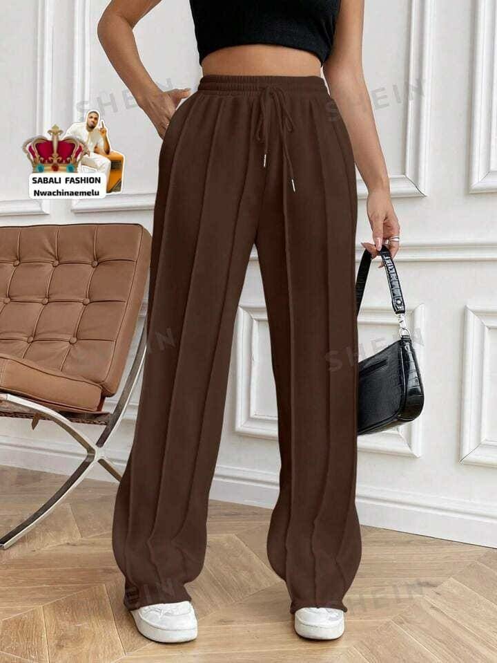 Pantalon ample taille haute