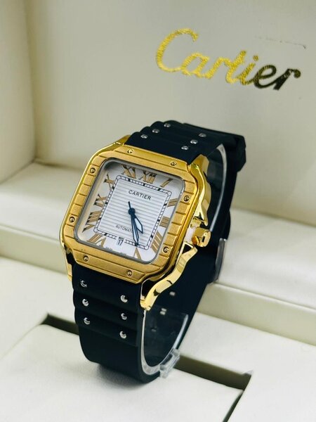 Montre Cartier or et noir