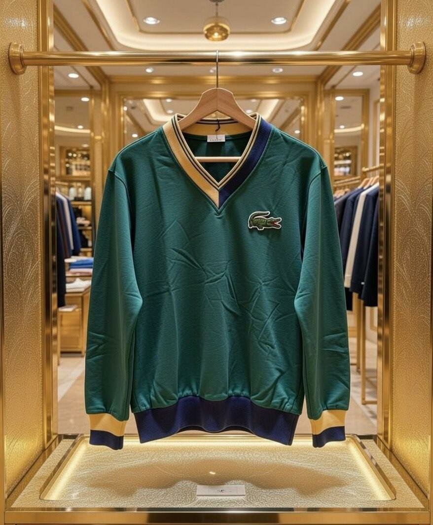 Pull Lacoste col V Homme