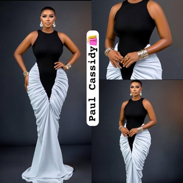 Robe Élegante Noire et Blanche