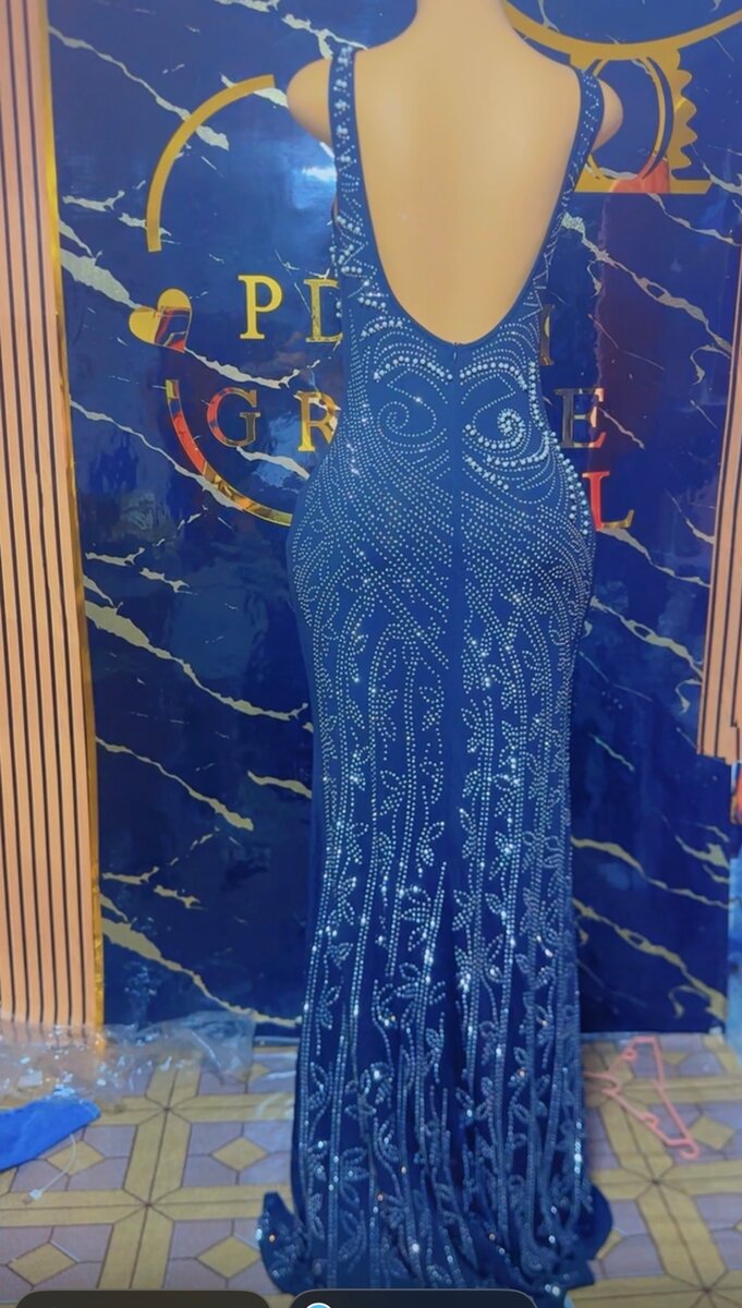 Robe de soirée élégante bleue