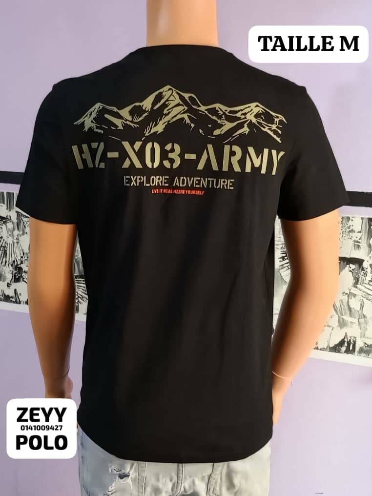 T-shirt homme aventure noir