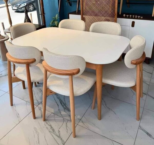 Table à manger moderne 6 places