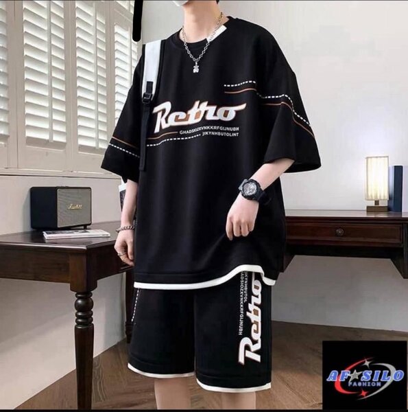 Ensemble sportif rétro noir