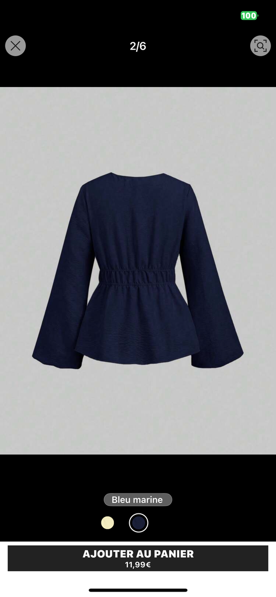 Blouse élégante à manches longues