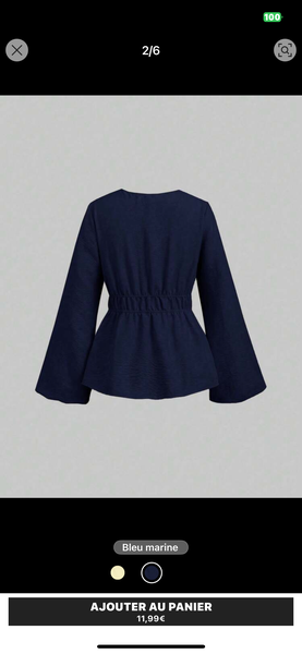 Blouse élégante à manches longues