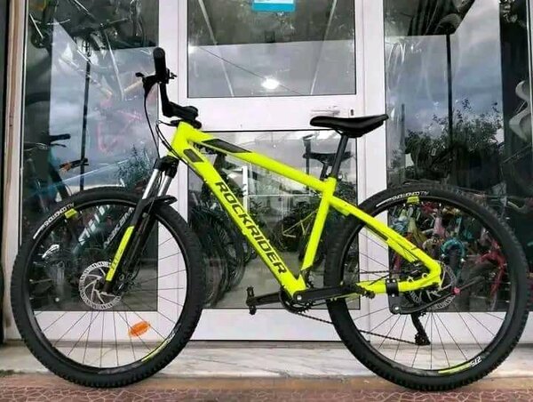 Vélo ROCKRIDER vert néon