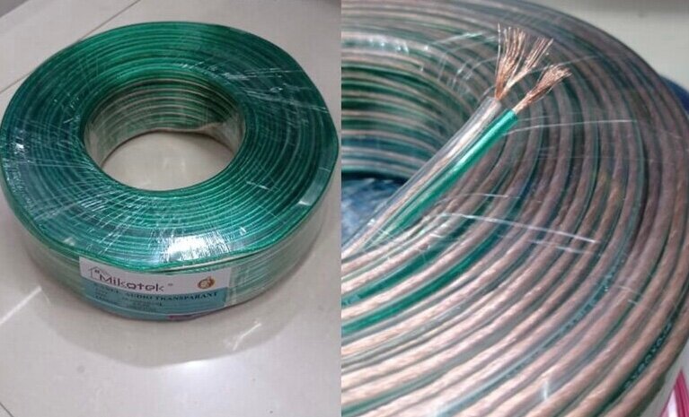 Fil de haut-parleur vert