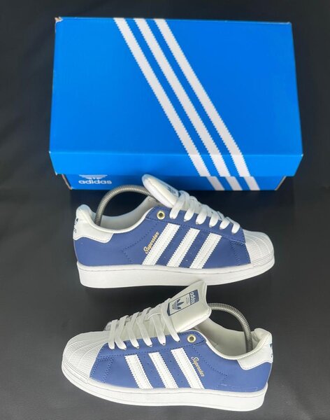 Adidas Superstar Sneakers Bleu Blanc