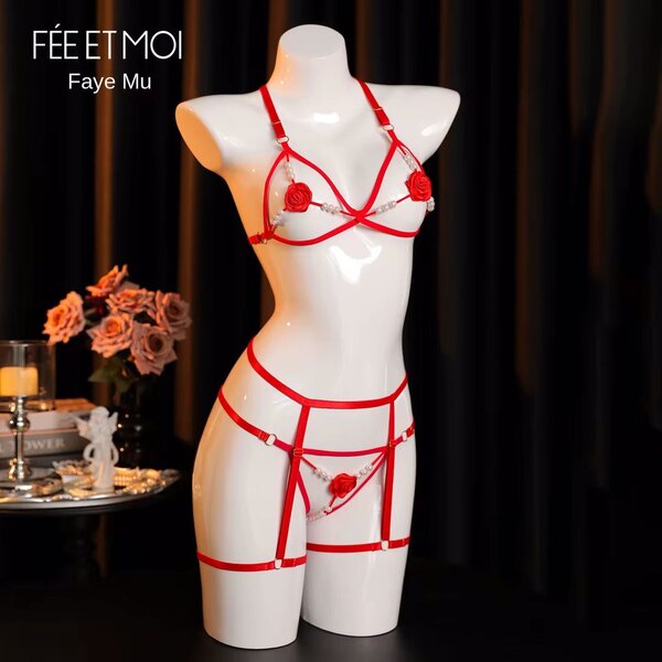 Ensemble Lingerie Rouge Sensuel