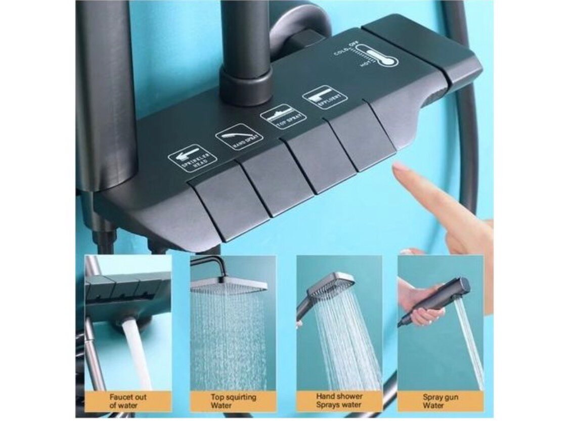Système de douche tactile à 4 modes