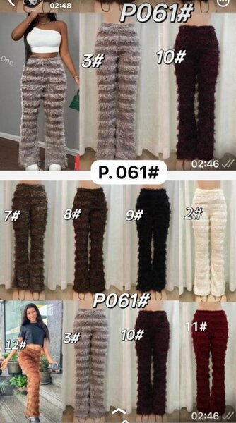 Pantalons en fourrure élégants