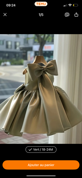 Robe bébé avec nœud 1an & demi