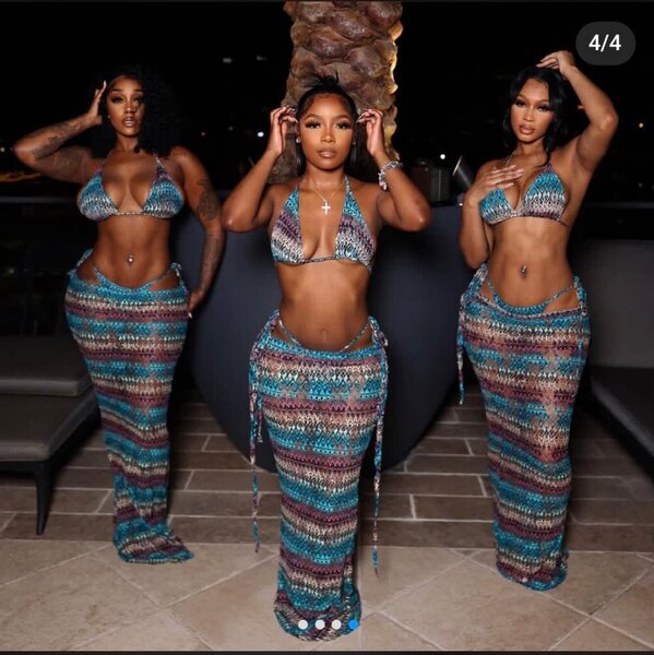 Élégante tenue de plage crochetée