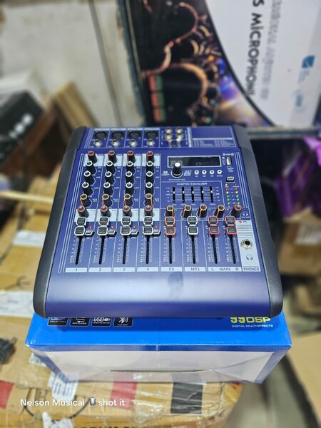 8-Channel Audio Mixer Console