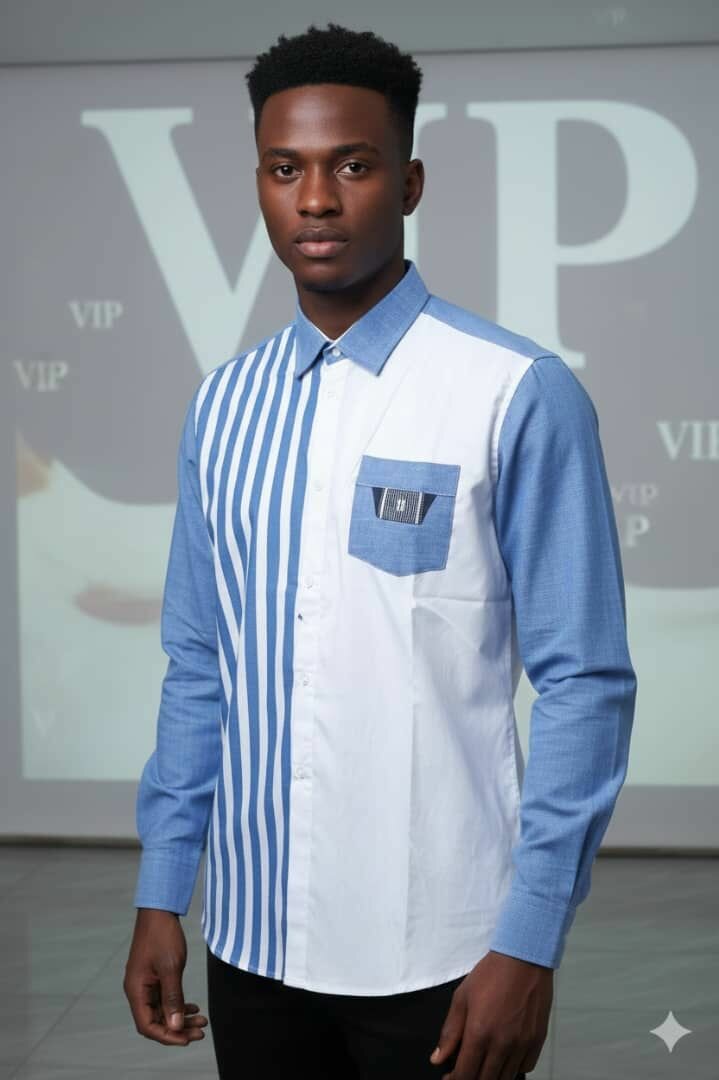 Chemise élégante bicolore