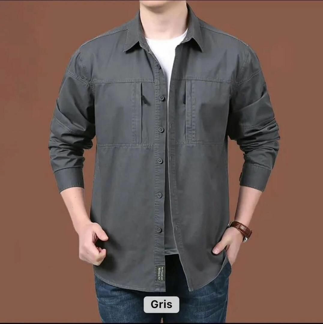 Chemise Homme Gris Élégante