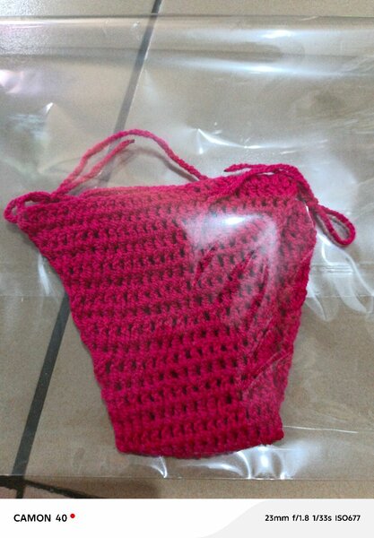 Culotte tricotée rouge