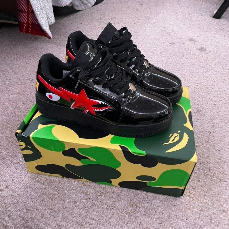 Baskets en cuir design étoile