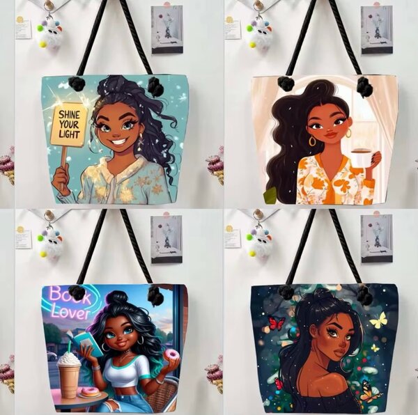 Sac cabas illustré coloré