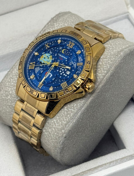 Montre Étoilée Dorée Homme