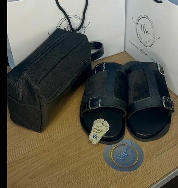 Sandales en cuir + sac