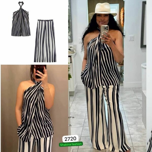 Ensemble rayé chic été