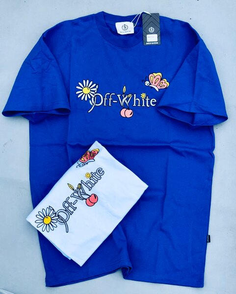 T-shirt imprimé bleu Off-White