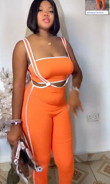Combinaison orange chic