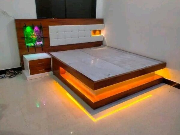 Lit moderne avec éclairage LED intégré