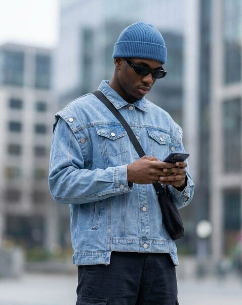 Veste en denim tendance homme
