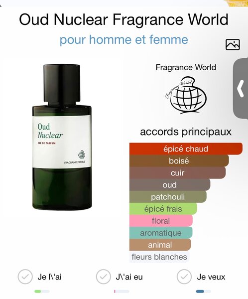 Parfum Oud Nuclear Unisexe 60ml
