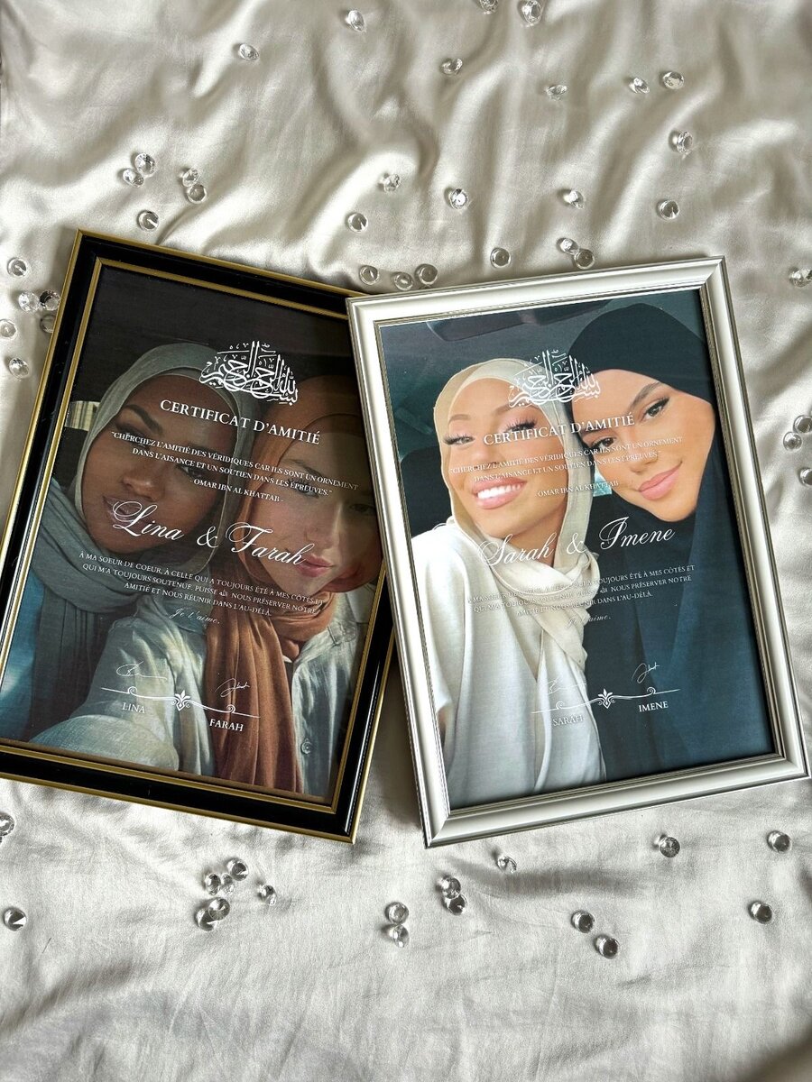 Cadre photo personnalisé avec prénom